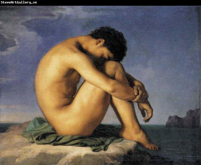 Hippolyte Flandrin Young Man by the Sea